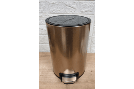 פח 5 ל" זהב 30 ס"מ מתכת עם רגל קפיץ